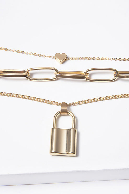 love lock trio necklace – lexington + park